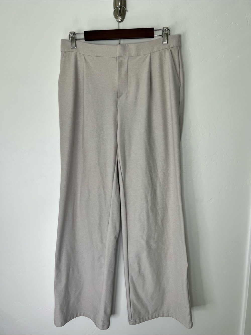 Vuori Light Gray Wide-Leg Lounge Trousers